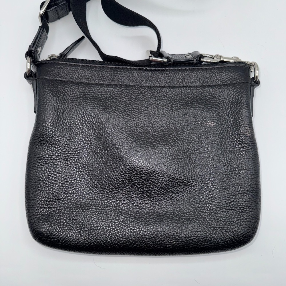 Vintage Coach Women's Swingpack Crossbody Bag S Black Turn Lock Pebbled Leather - Picture 12 of 12